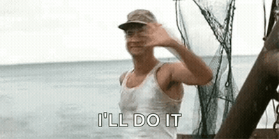 Man In Tank Top And Hat On Boat GIF