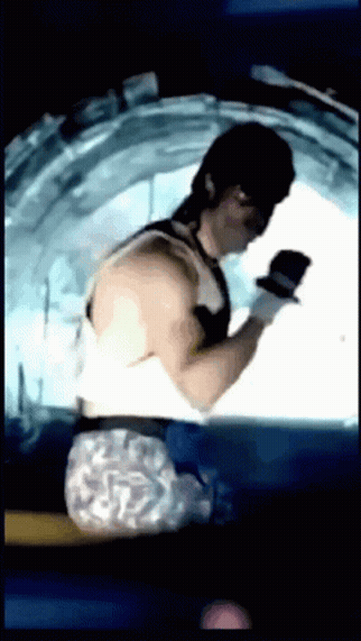 Man In Tank Top And Shorts Boxing GIF