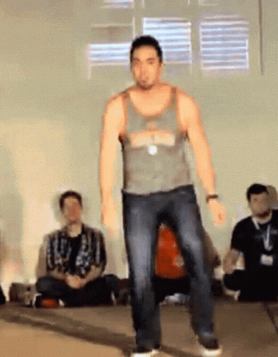 Man In Tank Top Dancing GIF