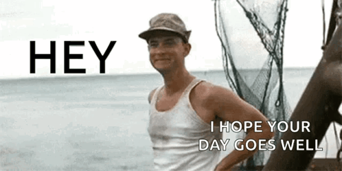 Man In Tank Top Saying Hope Your Day Goes Well GIF