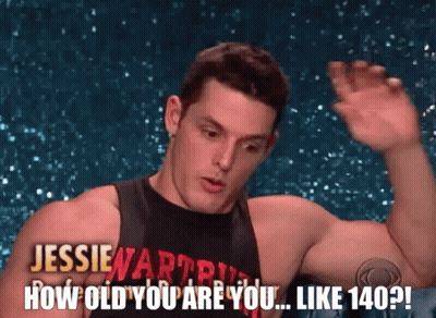 Man In Tank Top Saying Jessie Wartman GIF