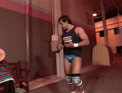 Man In Tank Top Saying Wrestling Is My Life GIF