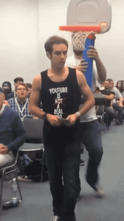 Man In Tank Top Saying YouTube Is Not A Real Job GIF