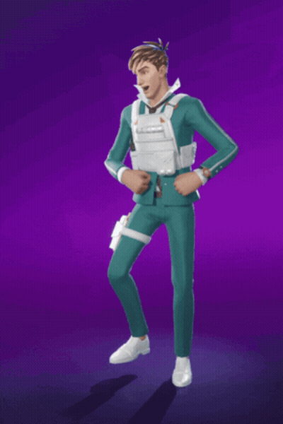 Man In Teal Suit And White Shoes Dancing GIF