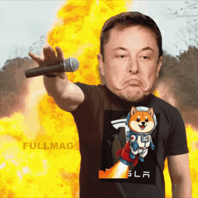 Man In Tesla Shirt Holding Microphone GIF