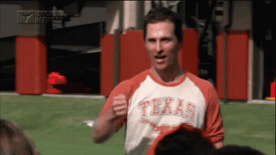 Man In Texas Jersey Cheering In Crowd GIF