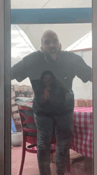 Man In The Mirror Hurting Himself GIF