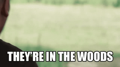 Man In The Woods Saying They're In The Woods GIF