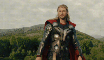 Man In Thor Costume By Mountain GIF