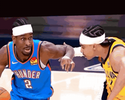 Man In Thunder Jersey Talking GIF