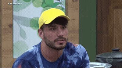Man In Tie Dye Shirt And Yellow Hat #A Fazenda11 GIF