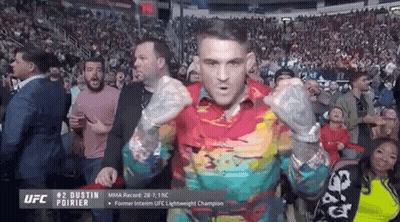 Man In Tie Dye Shirt At UFC Event GIF