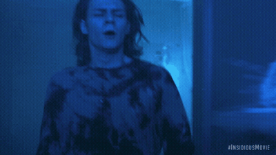 Man In Tie Dye Shirt Dark Room #Insidiousmovie GIF