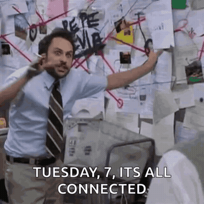 Man In Tie Pointing At Tuesday 7 Bulletin GIF