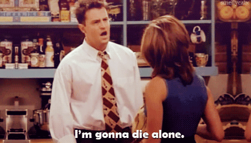 Man In Tie Saying I'm Gonna Die Alone To Woman GIF