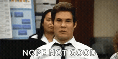 Man In Tie Saying Nope Not Good GIF
