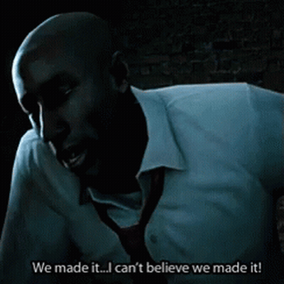 Man In Tie Saying We Made It I Can't Believe We Made It GIF