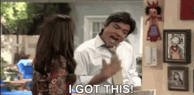 Man In Tie Says I Got This To Woman GIF