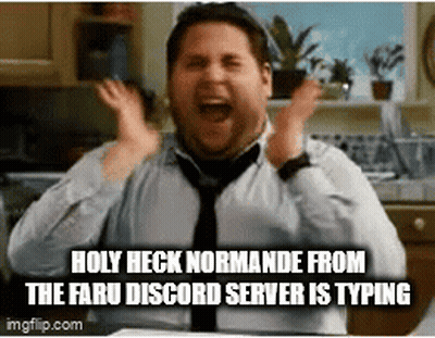 Man In Tie Screaming Holy Heck Normande Faru Discord Server GIF