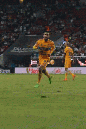 Man In Tigres Jersey Running On Field GIF