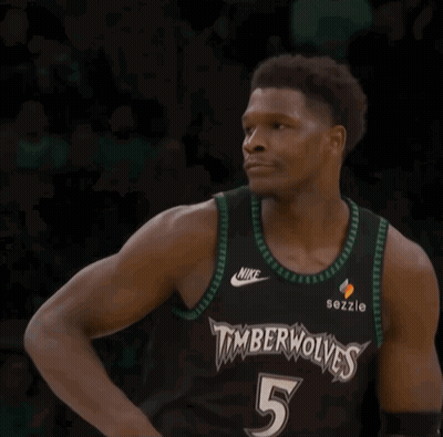 Man In Timberwolves Jersey Number 5 GIF