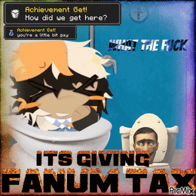 Man In Toilet Saying Its Giving Fanum Tax GIF