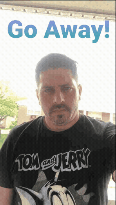 Man In Tom And Jerry T-Shirt GIF