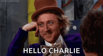 Man in Top Hat and Bow Tie Saying Hello Charlie