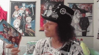 Man In Top Hat And Flame Necklace GIF