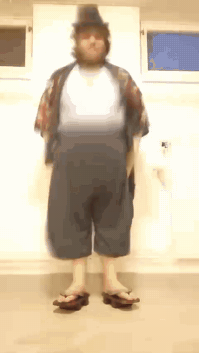 Man in Top Hat and Overalls