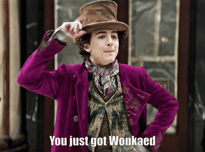 Man In Top Hat And Purple Jacket Says You Just Got Wonkaed GIF