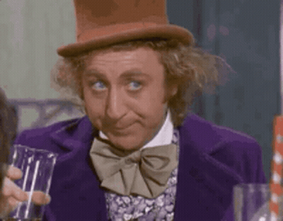 Man In Top Hat And Purple Suit Holding Glass Of Water GIF