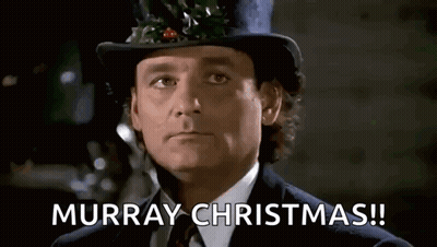 Man In Top Hat And Suit Saying Murray Christmas GIF