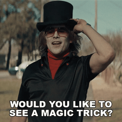 Man In Top Hat And Sunglasses Asking To Show Magic Trick GIF
