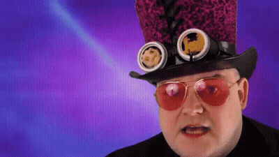 Man In Top Hat And Sunglasses Making A Face GIF