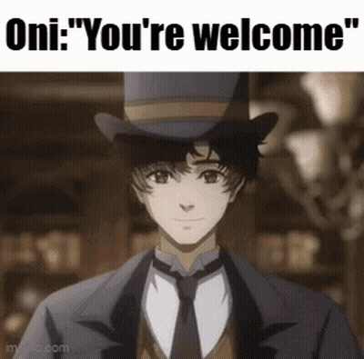 Man In Top Hat And Tie Saying Youre Welcome GIF