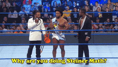 Man In Top Hat And Wrestler With Steiner Math Caption GIF