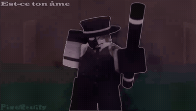 Man In Top Hat Holding Gun GIF