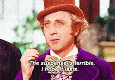 Man In Top Hat Saying The Suspense Is Terrible GIF