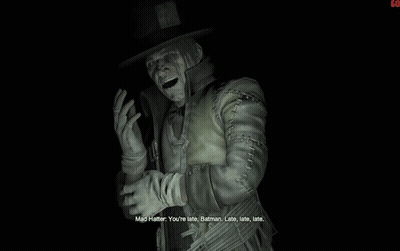 Man In Top Hat Says Mad Hatter You're Late Batman Late Late Late GIF