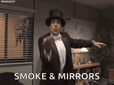 Man in Top Hat Says Smoke and Mirrors