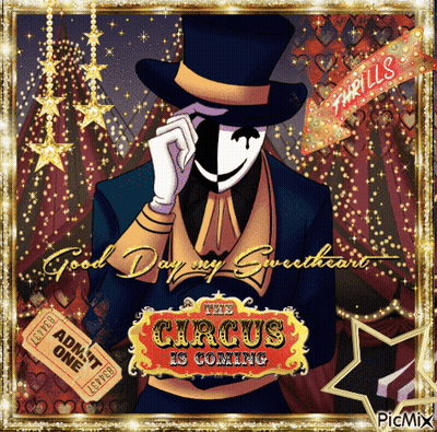 Man In Top Hat Says The Circus Is Coming GIF