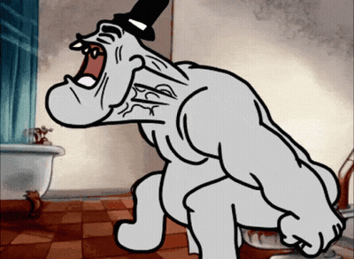 Man in Top Hat Sitting on Toilet