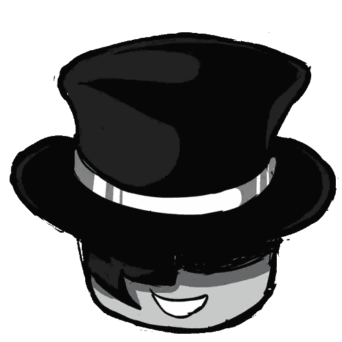 Man In Top Hat Smiling Sticker