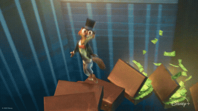 Man In Top Hat Standing On Money Box GIF