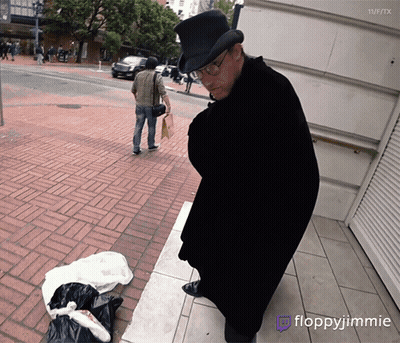 Man In Top Hat With Floppyjimmie GIF