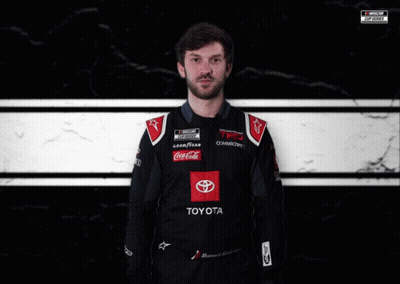 Man In Toyota Racing Suit In NASCAR GIF