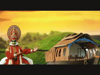 Man In Traditional Costume By Boat GIF