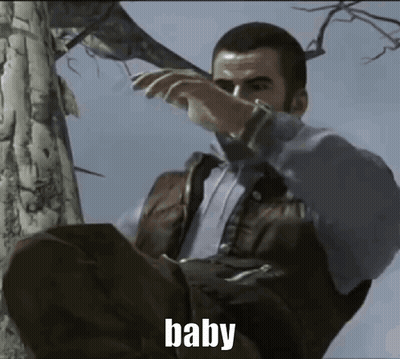 Man In Tree Holding Remote Covering Mouth GIF