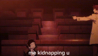 Man In Trench Coat Pointing Gun At Man In Black Suit GIF